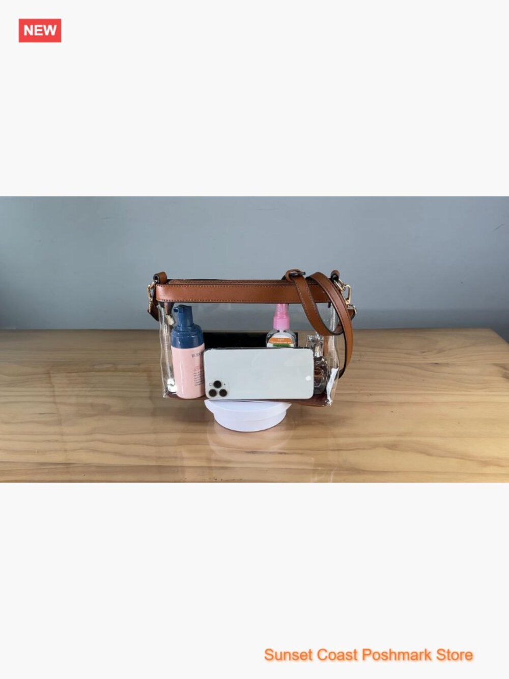 Clear Crossbody Bag Stadium Approved Clear Purse PVC - Picture 7 of 7